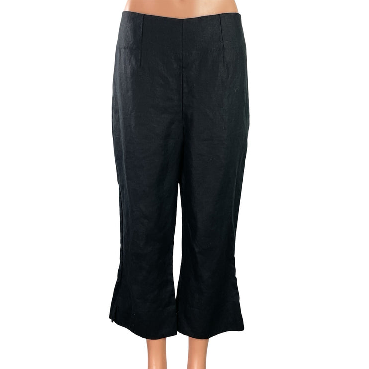 NEW Faithfull Valeria Women's Black High Waisted Capri Trousers Pants Size 8