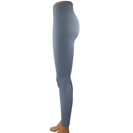 Lululemon Blue Gray Mid Rise Activewear Athletic Yoga Skinny Leggings Pants Sz 4