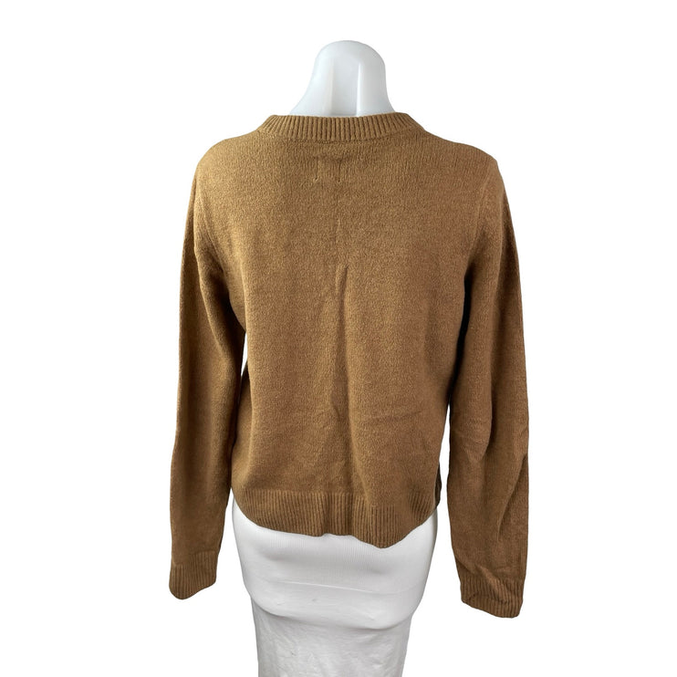 Gap Women's Tan Knit Long Sleeve Crew Neck Cozy Pullover Sweater Top Size M