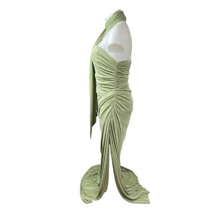 NEW Khanum's Kahlia Draped Sleeveless Tube Bandeau Scarf Maxi Bodycon Dress 3XL