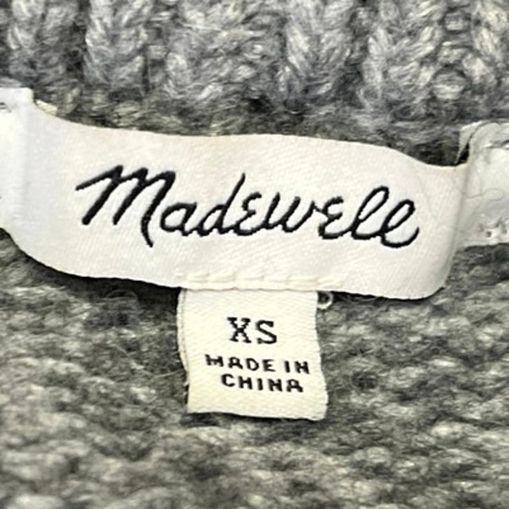 Madewell Women's Gray Striped Heath Crew Neck Pullover Sweater Top Size XS