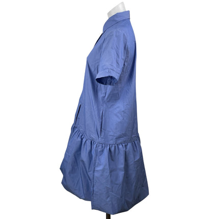 Tuckernuck Martine Bubble Sail Blue Short Sleeves Button Down Mini Shirt Dress M