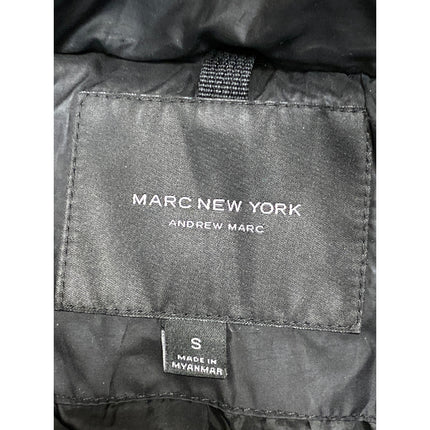 Marc New York Marley Womens Black Quilted Faux Fur Hooded Puffer Coat Jacket S
