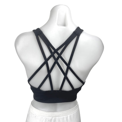 Lululemon Women's Black Sleeveless Strappy Yoga Athletic Sport Bra Crop Top 4