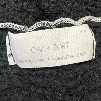 Oak + Fort Black Sleeveless Scoop Neck Cami Camisole Cropped Tank Top Size M