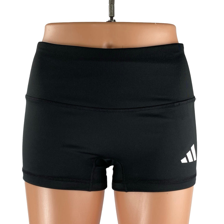 Adidas Climacool Women's Black Mid Rise Running Workout Athletic Biker Shorts S