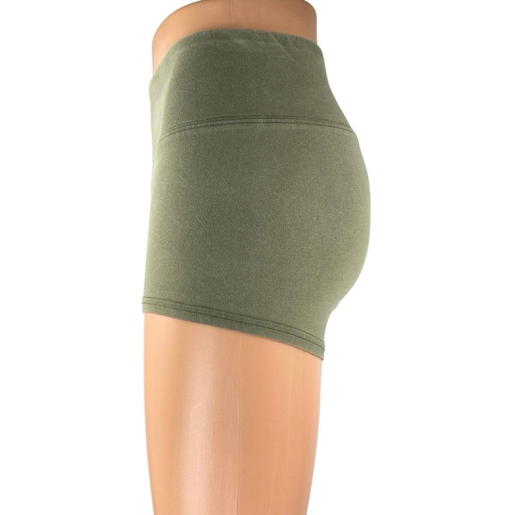 Aritzia TNA Women's Green Low Rise Activewear Fitness Yoga Gym Biker Shorts Sz S