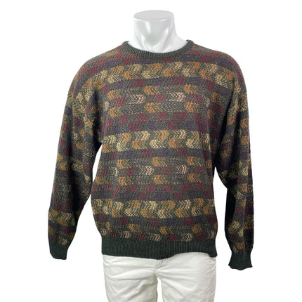 Cape Allegro Men's Multicolor Long Sleeves Knit Geometric Sweater Top Size L
