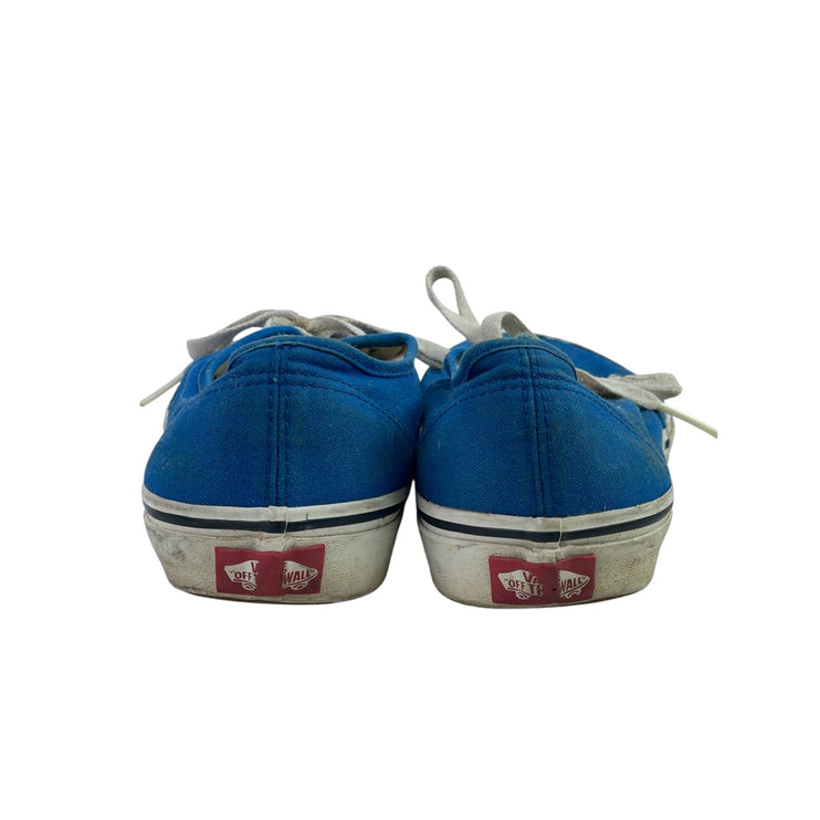 Vans Unisex Blue Lace Up Canvas Low Top Rubber Casual Flat Sneakers Shoes Size 8