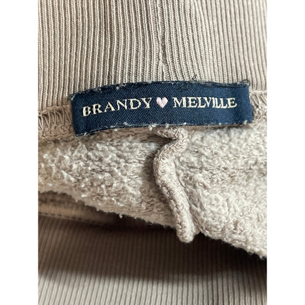 Brandy Melville Women Gray Elastic Waist Drawstring Athletic Mini Skirt Size S/M