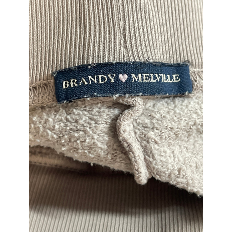 Brandy Melville Women Gray Elastic Waist Drawstring Athletic Mini Skirt Size S/M