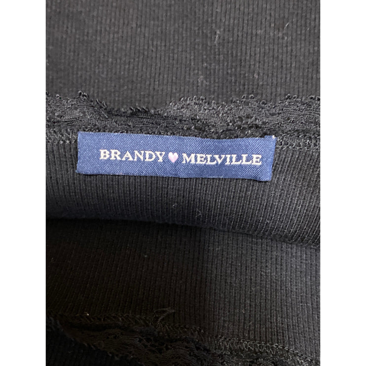 Brandy Melville Belle Lace Black Sleeveless Mini Cami Tank Slip Bodycon Dress S