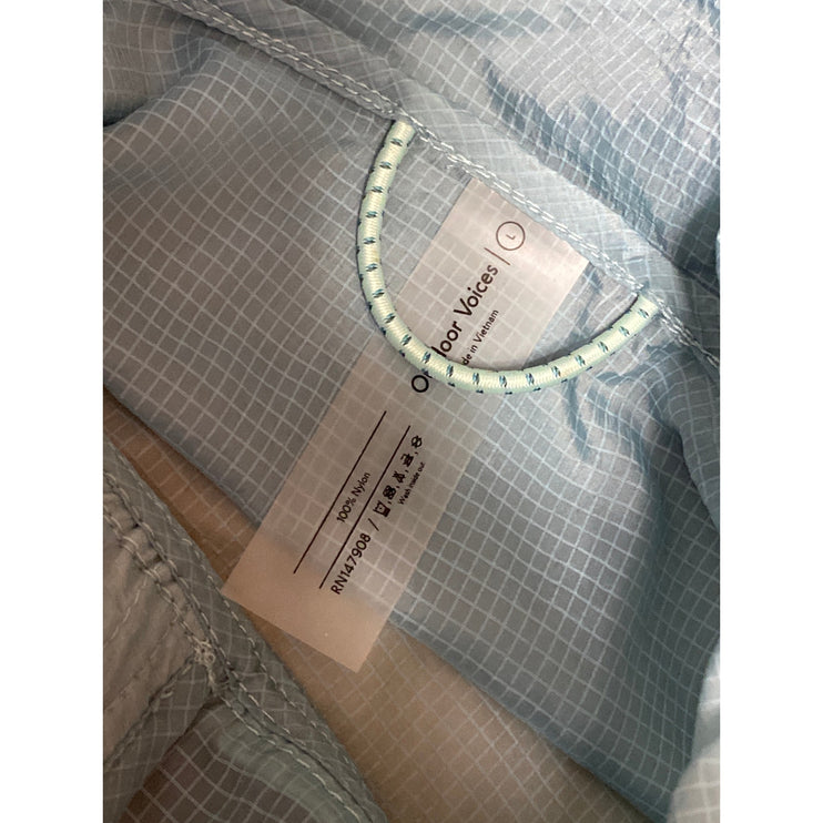 Outdoor Voices Blue Long Sleeve Activewear Hoodie Windbreaker Coat Jacket Sz L