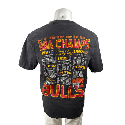 Mitchell & Ness Chicago Bulls Explode Champions Mens Black Graphic T-Shirt Top M