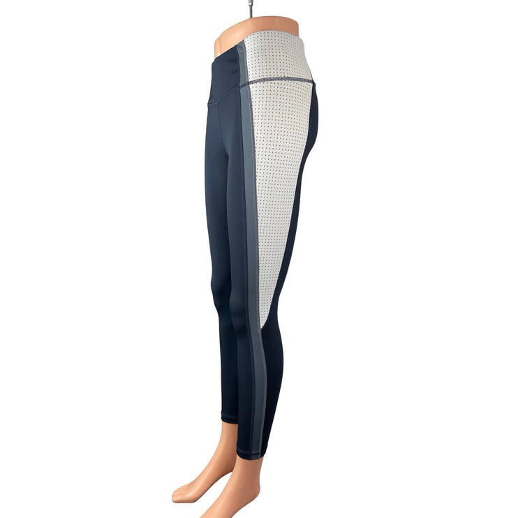 Athleta Women's Blue Colorblock Mid Rise Yoga Workout Athletic Leggings Pants S