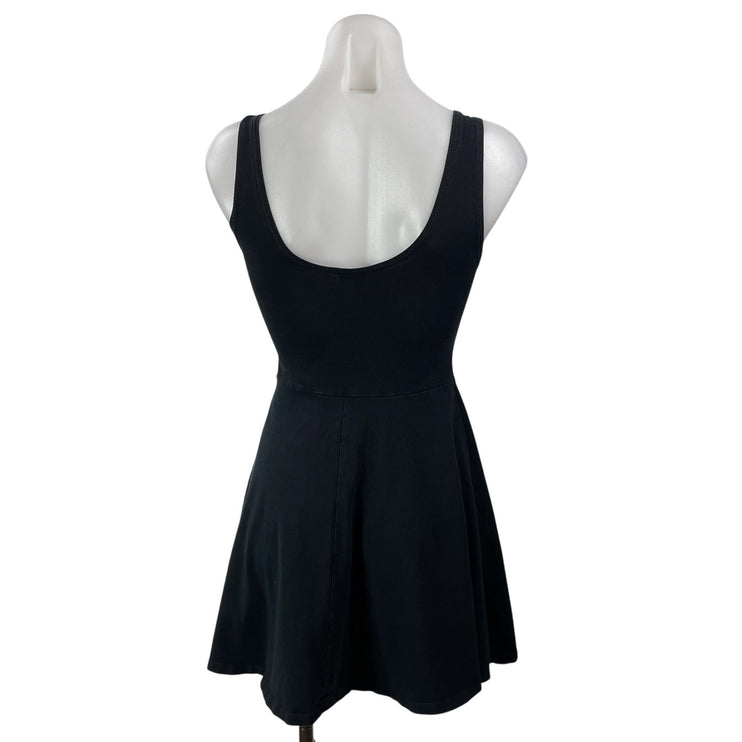 Topshop Women's Black Sleeveless Flowy A-line Skater Fit & Flare Dress Size 4