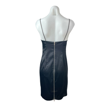 NW Nightway Black Bow Sleeveless Sweetheart Cami Camisole Mini Slip Dress Sz 4