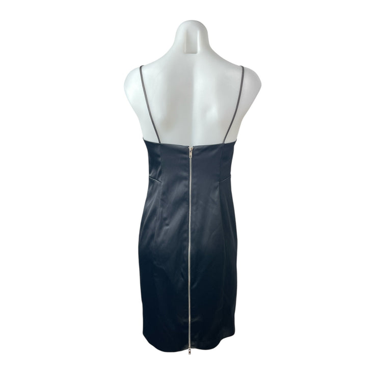 NW Nightway Black Bow Sleeveless Sweetheart Cami Camisole Mini Slip Dress Sz 4