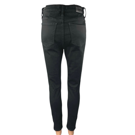 Madewell 10" High Rise Skinny Women's Black Cotton Casual Denim Jeans Size 28