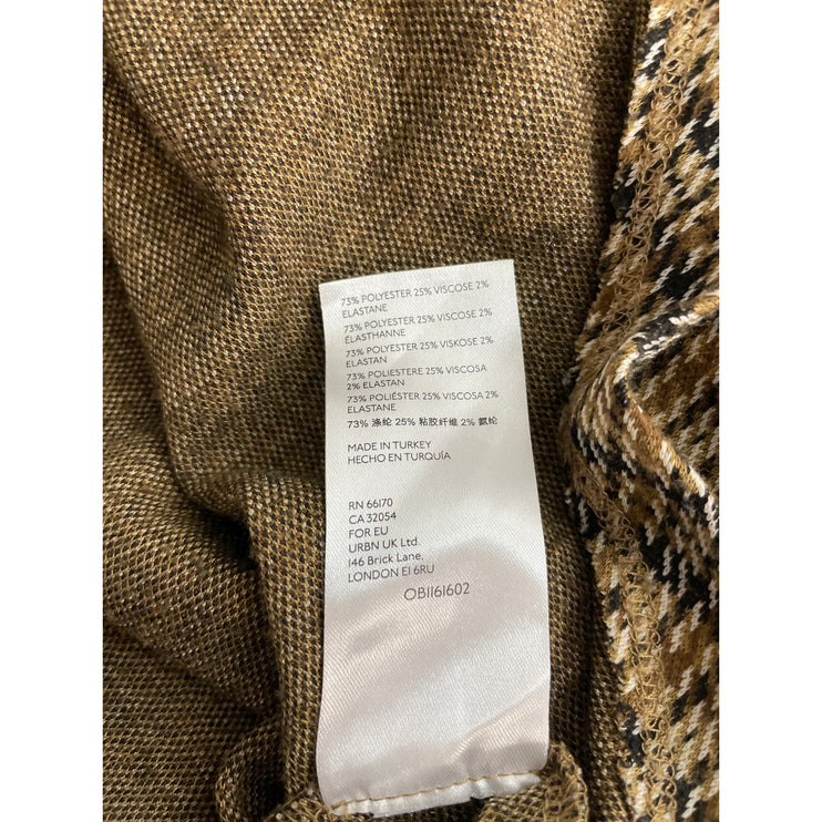 Free People Women's Multicolor Plaid Check High Rise Mini Flare A-Line Skirt M