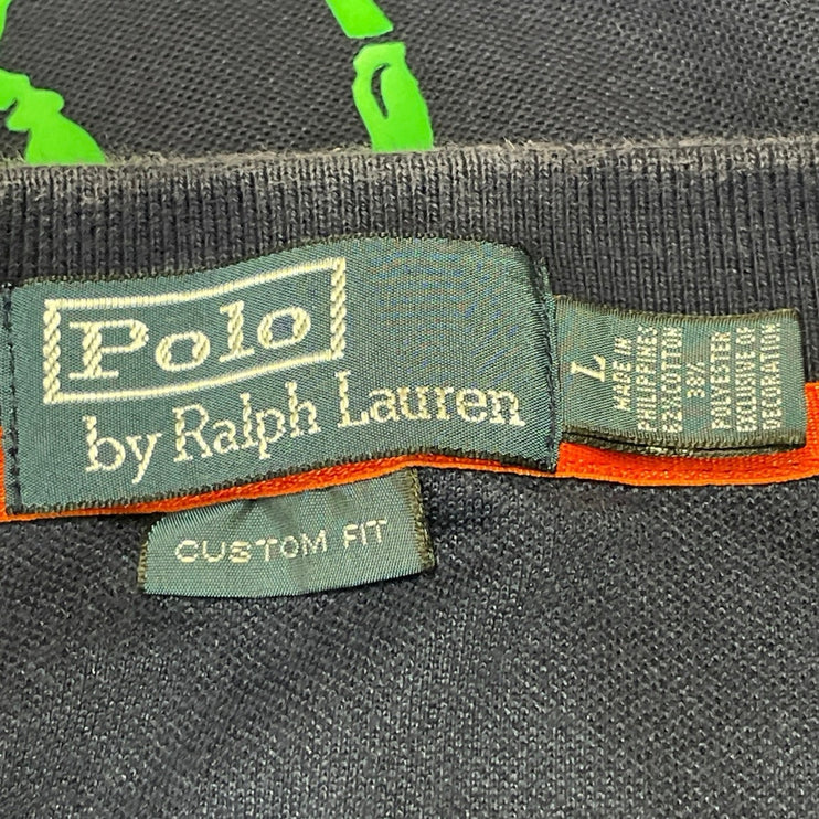 Polo Ralph Lauren US Open Tennis Tournament Navy Blue Short Sleeves Polo Shirt L