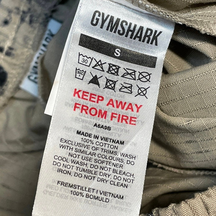 Gymshark Lifting Oversized Women's Brown Printed Woven Jogger Trouser Pants Sz S