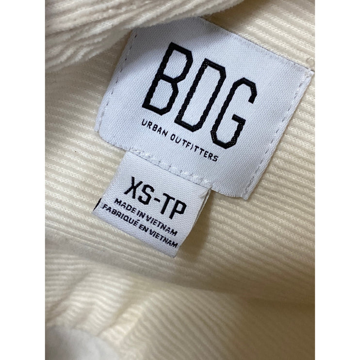 Urban Outfitters BDG Cream Ribbed Collar Long Sleeve Midi A-Line Shirt Dress XS