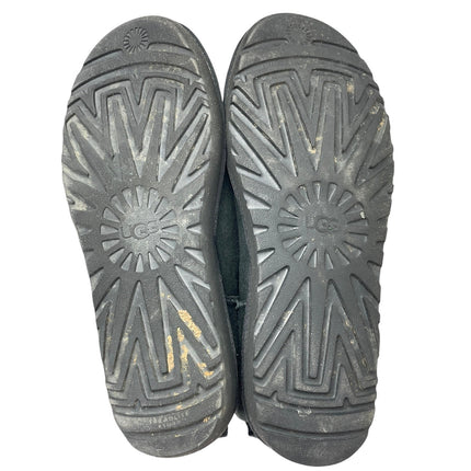 UGG Classic Mini Gray Suede Sheepskin Shearling Slip On Round Toe Ankle Boots 10