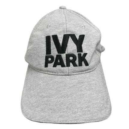 Ivy Park Stacked Logo Gray Embroidered Adjustable Strapback Baseball Cap Hat OS