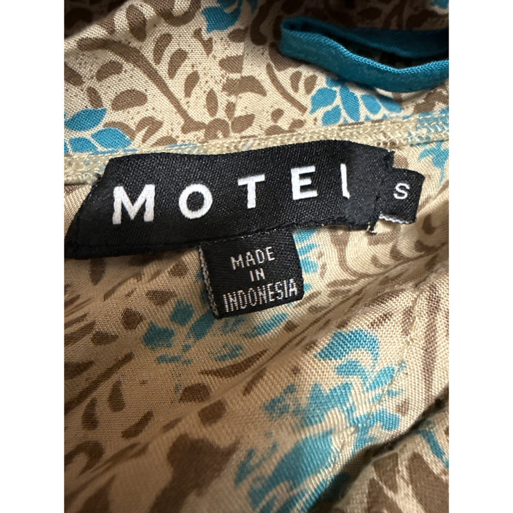 Motel Multicolor Batik Print Sleeveless Cami Camisole Midi Tank Slip Dress Sz S