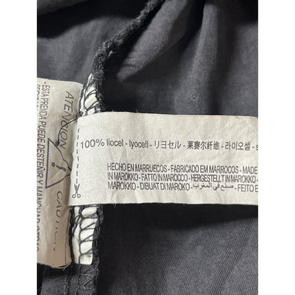 Zara Women's Black V-neck Short Sleeve Button Dow Mini A-Line Shirt Dress Size M