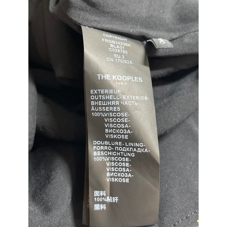 The Kooples Multicolor Floral V Neck Short Cap Sleeve Mini Flare A-Line Dress 3