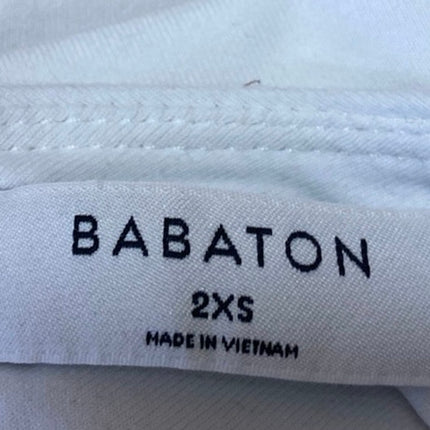 Aritzia Babaton White Sleeveless Open Back Thong Cami Tank Bodysuit Top Size 2XS