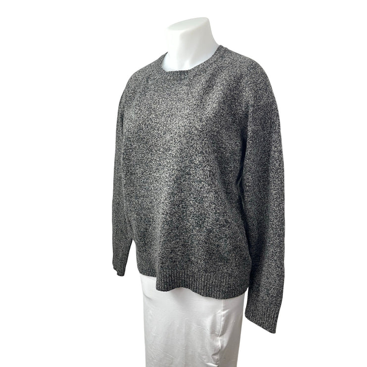 J.Crew Women's Gray 100% Lambswool Crew Neck Long Sleeve Sweater Top Size XL