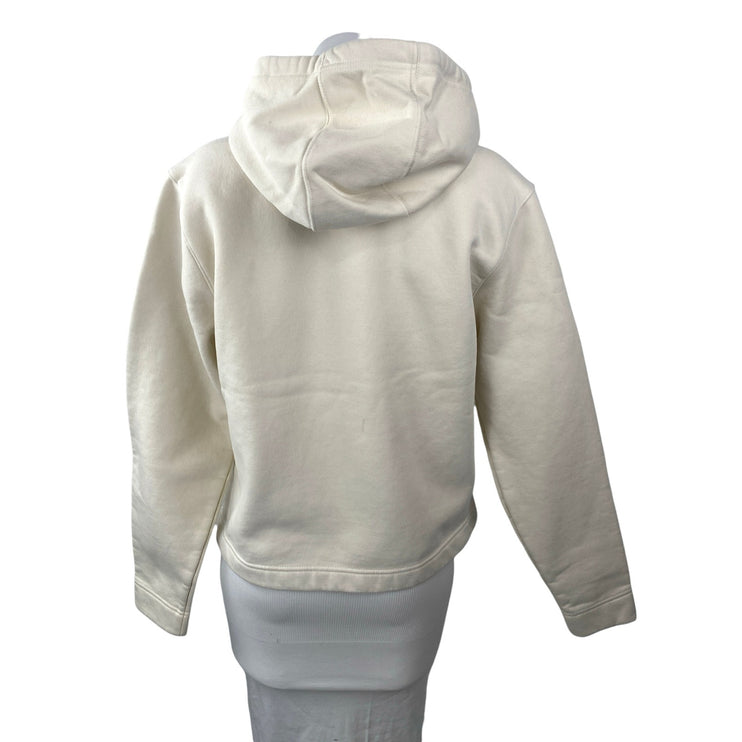 Columbia Women's Cream Hoodie Hooded Fleece Long Sleeve Sweatshirt Top Size M
