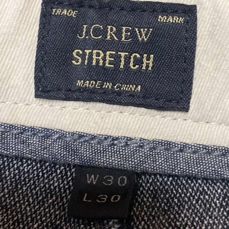 J.Crew Men's Gray Tapered Leg Mid Rise Slim Stretch Trousers Dress Pants Size 30