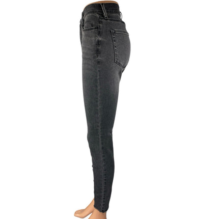 Pacsun Women's Black Super High Rise Jegging Raw Hem Skinny Denim Jeans Size 26