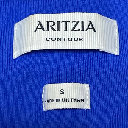 Aritzia Contour Women's Royal Blue Sleeveless Square Neck Knit Tank Top Size S