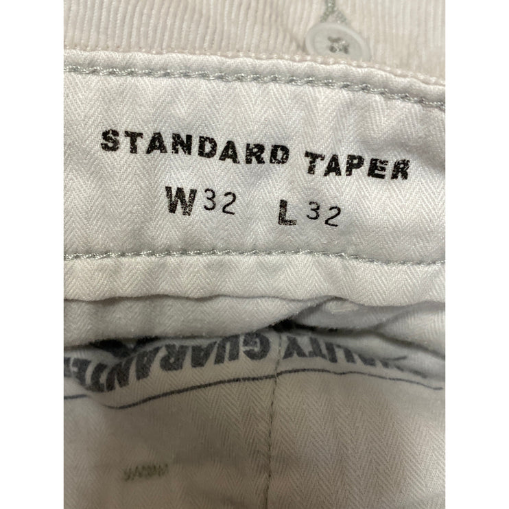 Levi's Men's Gray Stripe High Rise Slim Casual Tapered Chino Trousers Pants 32