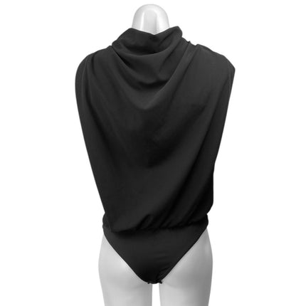 ASTR Women's Black Sleeveless High Neck Keyhole Bodysuit Blouse Tank Top Size XS