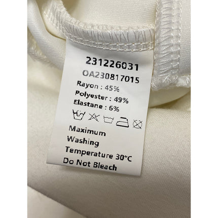 Commense Women's White Quarter Zip High Neck Long Sleeve Sweater Sweatshirt Sz S