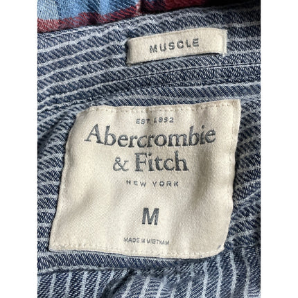 Abercrombie & Fitch Muscle Blue Long Sleeve Casual Button Down Shirt Top Size M