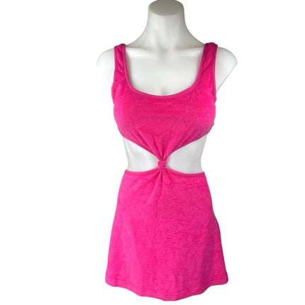 Solid & Striped Bailey Pink Jersey Sleeveless Cutout Mini A-Line Tank Dress M