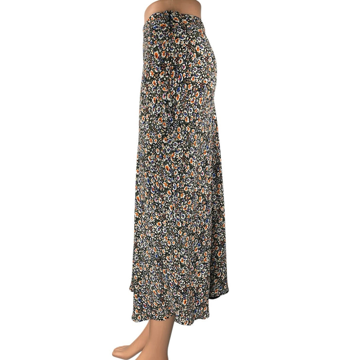 Boden Cecelia Multicolor Floral Print Side Zip Flowy Midi Maxi A-Line Skirt Sz 4