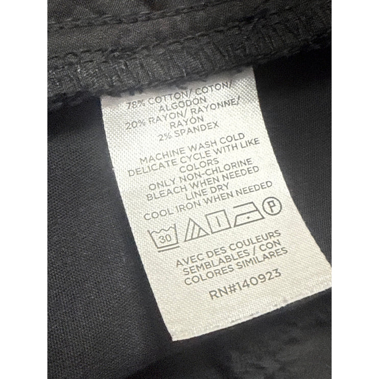 Ann Taylor LOFT The Riviera Slim Black Relaxed Straight Crop Trousers Pants 14