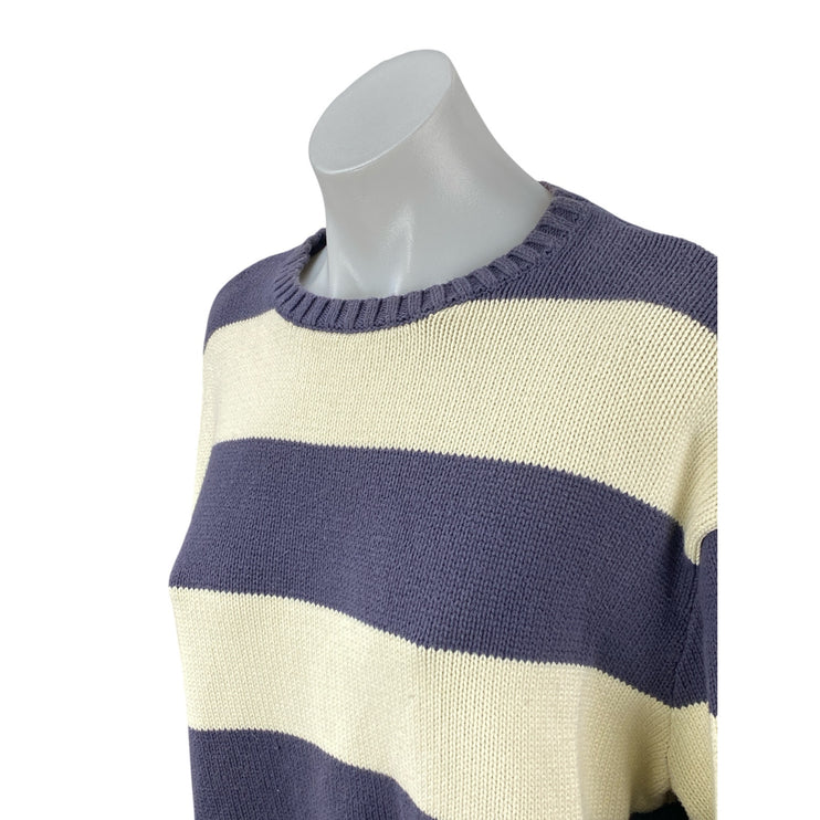 Brandy Melville Brianna Striped Crew Neck Long Sleeve Sweatshirt Sweater Top L