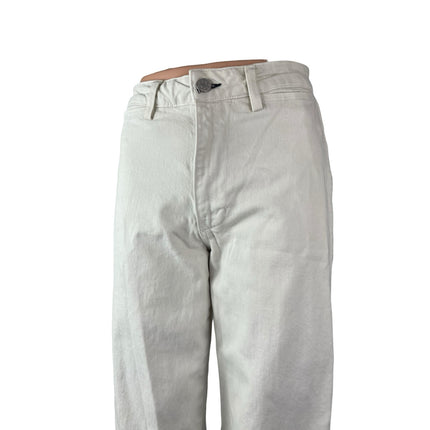 Amo Audrey Women's White Palazzo Utility Baggy Wide Leg Denim Jeans Pants Sz 26