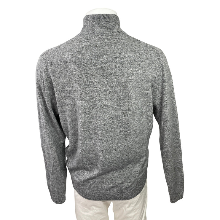Weatherproof Men's Gray Long Sleeve Knit Turtleneck 1/4 Zip Sweater Top Size L