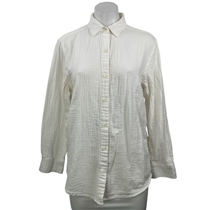 Aritzia Wilfred Free Women's White 100% Cotton Long Sleeve Button Down Shirt XS