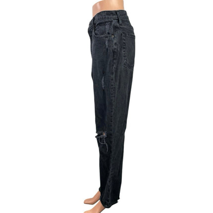 Abercrombie & Fitch The 90s Straight Ultra High Rise Distressed Denim Jeans 28